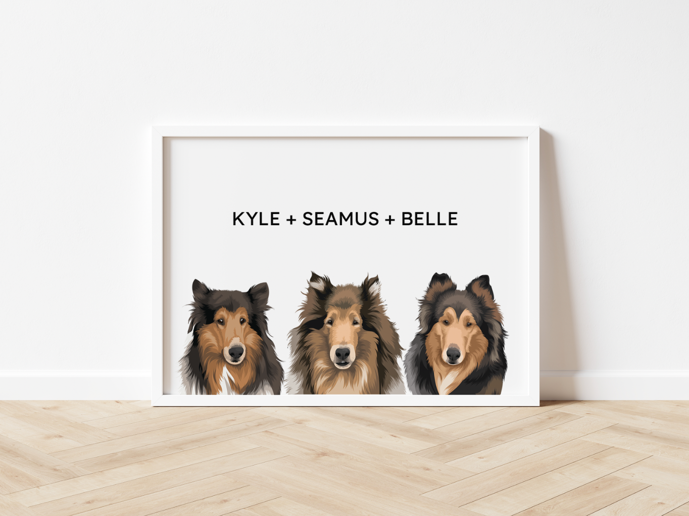 Multiple Pets Framed Portrait