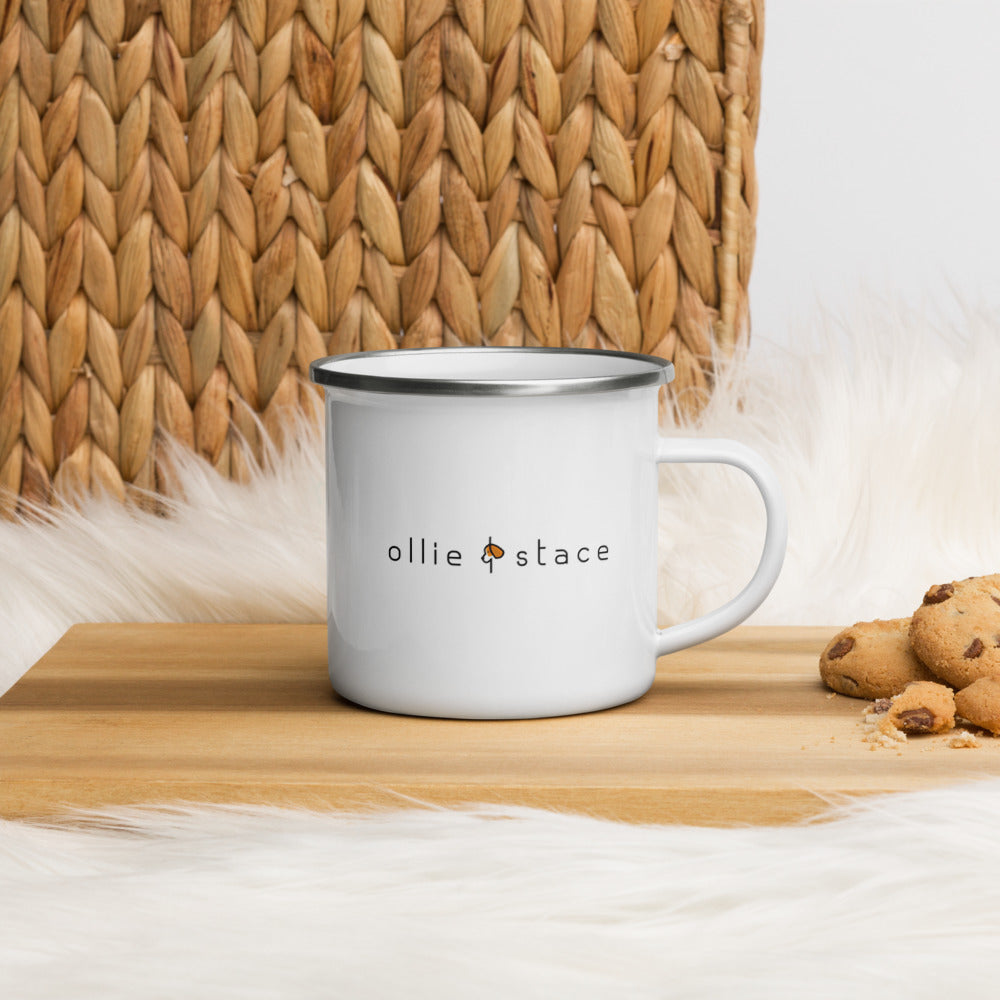 Personalized Pet Portrait Enamel Camp Mug