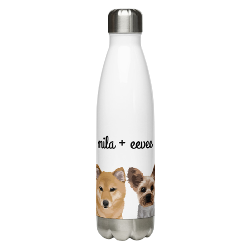 Pet Portrait Water Bottle