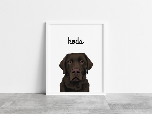Framed Portrait - Script Style
